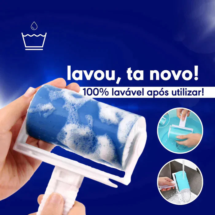 [LEVE 2 COM DESCONTO] ROLL-CLEANER TIRA PELOS LAVÁVEL