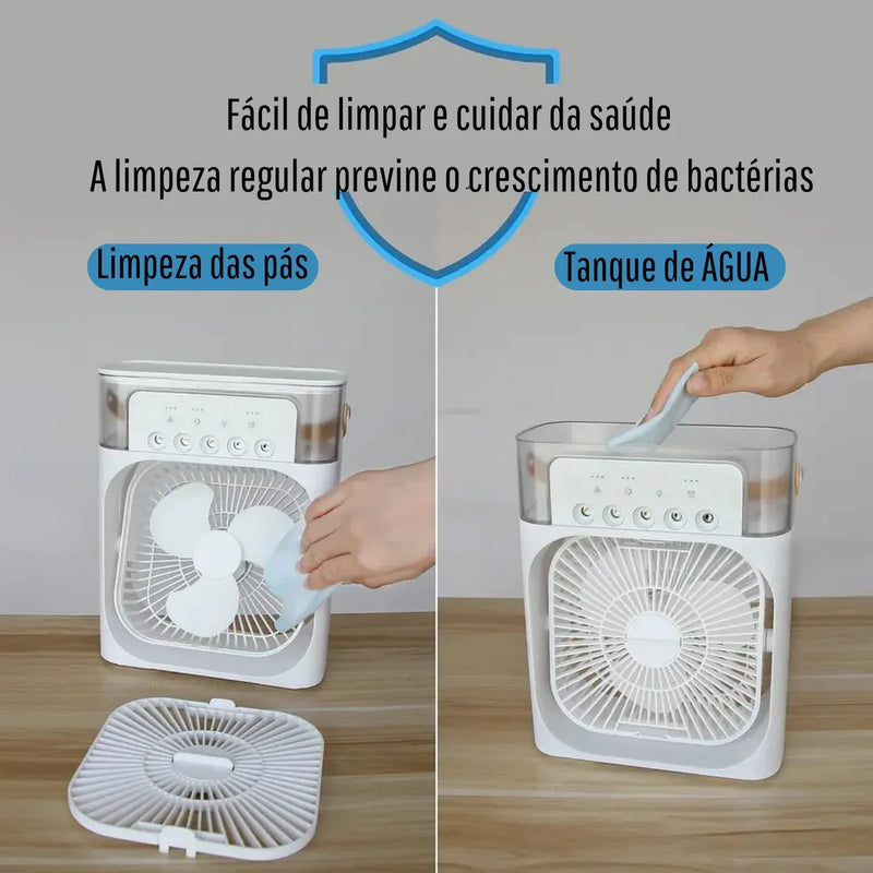 Mini Ar Climatizador e Umidificador Portátil - FREEZEAir®